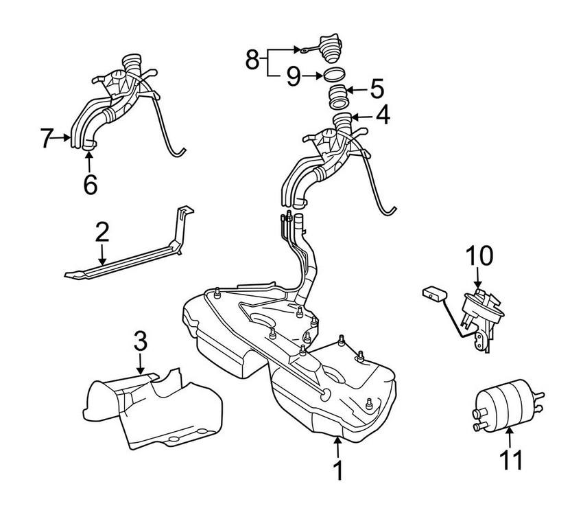 Mercedes Fuel Filler Neck - Upper 2094700320